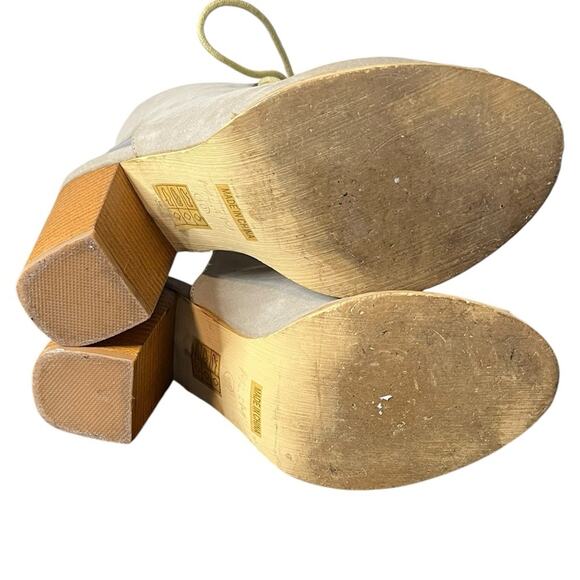 Mi.iM Nikita Cut Out Bootie Lace Up Open
Toe Chunky Heel Tan Women’s Size 10 - Picture 7 of 8